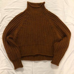 Cropped Chunky Knit Sweater
